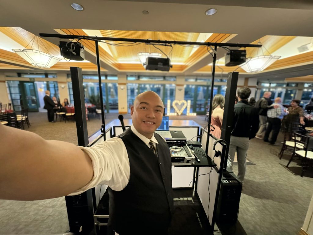 DJ SG performing at a wedding reception